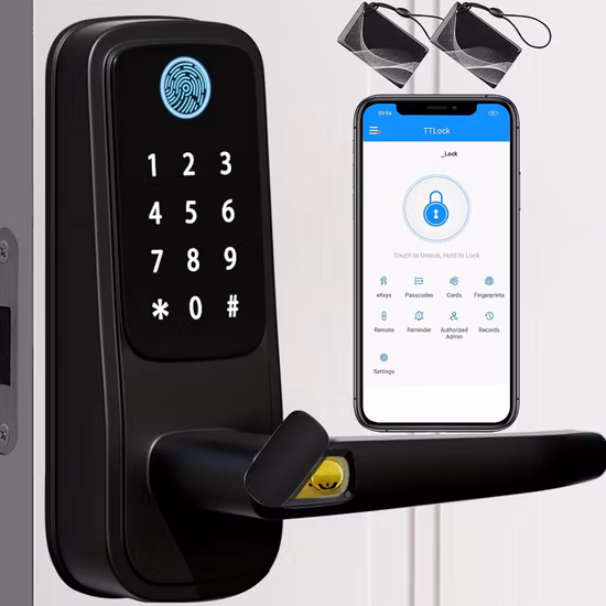 Cerradura elegante de la huella dactilar de la manija de puerta de Digitaces del hardware de la combinación segura magnética