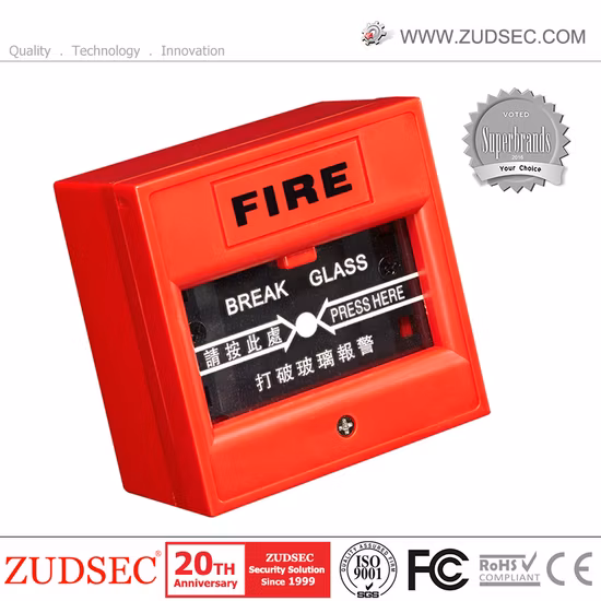 Botón de liberación de salida de puerta de emergencia contra incendios de vidrio para sistema de seguridad