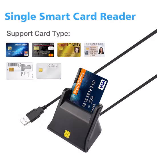 Lector de tarjetas inteligentes de acceso común USB 2.0 EMV compatible con lector de tarjetas ATM/IC/ID (DCR31)